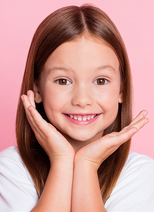 cute young girl smiling